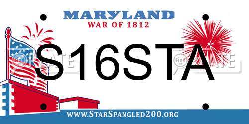 S16STA Maryland License Plate