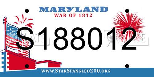 S188012 Maryland License Plate