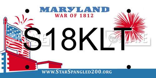 S18KLT Maryland License Plate
