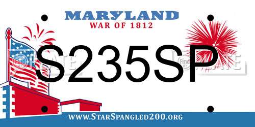 S235SP Maryland License Plate