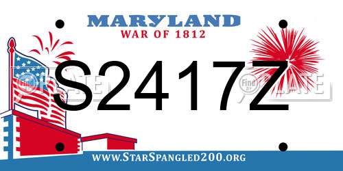 S2417Z Maryland License Plate