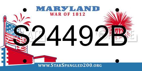 S24492B Maryland License Plate