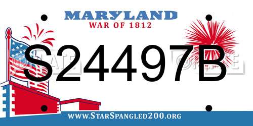 S24497B Maryland License Plate