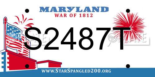 S2487T Maryland License Plate