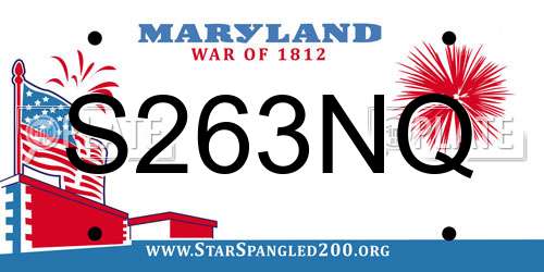 S263NQ Maryland License Plate