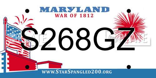 S268GZ Maryland License Plate