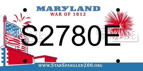 S2780E Maryland License Plate