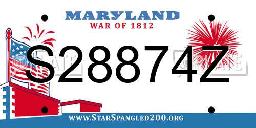 S28874Z Maryland License Plate