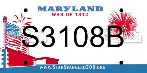 S3108B Maryland License Plate
