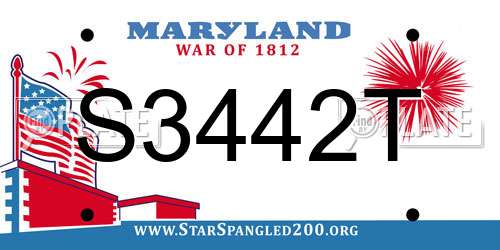 S3442T Maryland License Plate