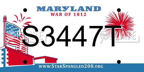 S3447T Maryland License Plate