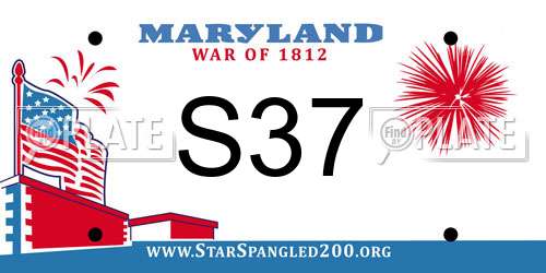 S37 Maryland License Plate