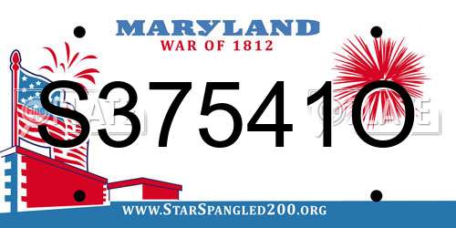 S37541O Maryland License Plate