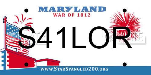 S41LOR Maryland License Plate