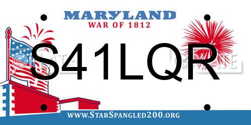 S41LQR Maryland License Plate