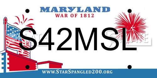 S42MSL Maryland License Plate