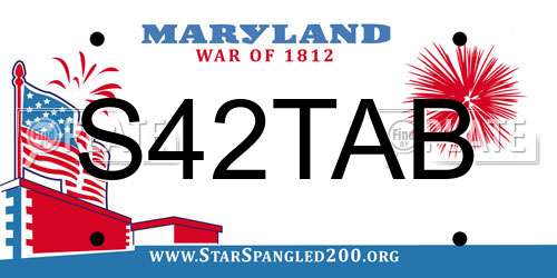 S42TAB Maryland License Plate