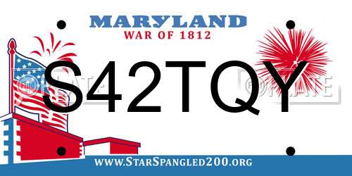 S42TQY Maryland License Plate