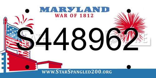 S448962 Maryland License Plate