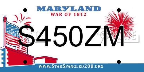 S450ZM Maryland License Plate