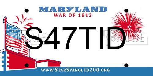 S47TID Maryland License Plate
