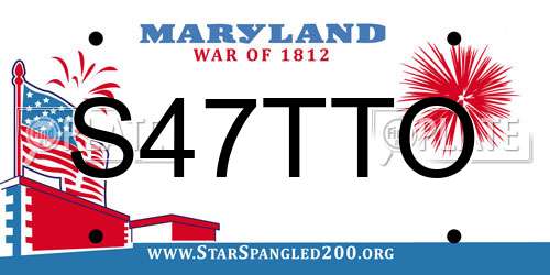 S47TTO Maryland License Plate