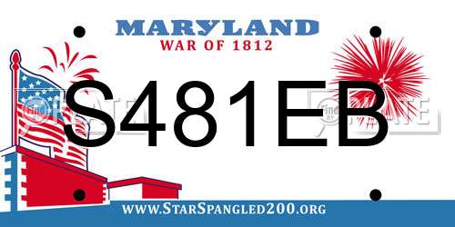 S481EB Maryland License Plate