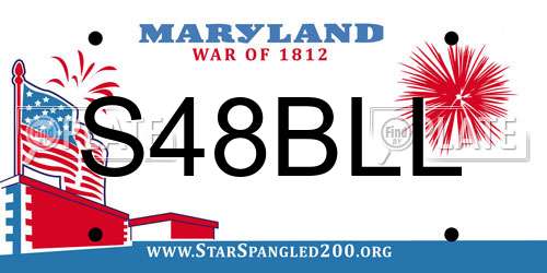 S48BLL Maryland License Plate