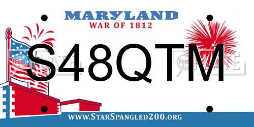 S48QTM Maryland License Plate