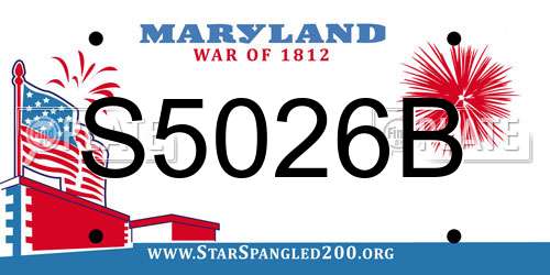 S5026B Maryland License Plate