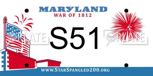 S51 Maryland License Plate