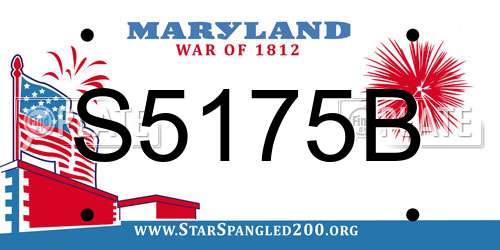 S5175B Maryland License Plate