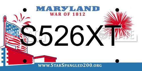 S526XT Maryland License Plate