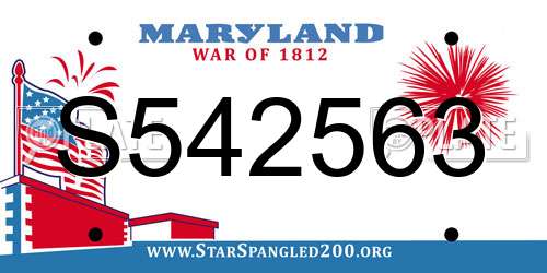 S542563 Maryland License Plate