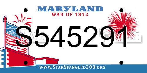 S545291 Maryland License Plate