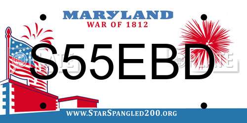 S55EBD Maryland License Plate