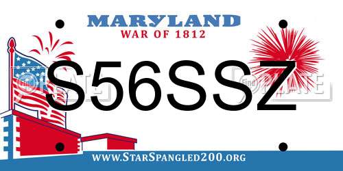 S56SSZ Maryland License Plate