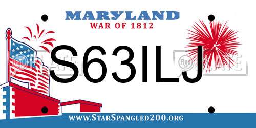 S63ILJ Maryland License Plate