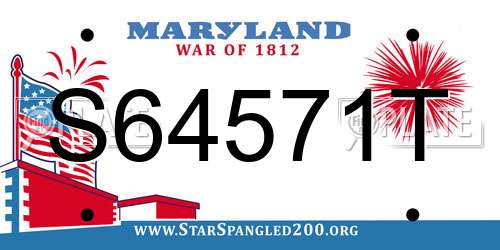 S64571T Maryland License Plate