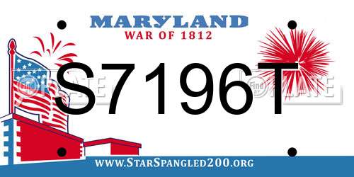S7196T Maryland License Plate