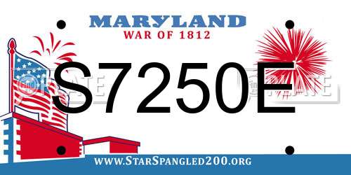 S7250E Maryland License Plate