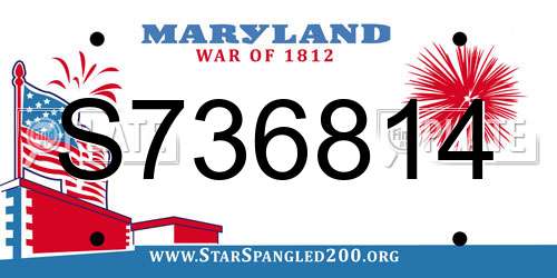 S736814 Maryland License Plate