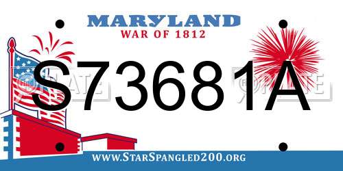 S73681A Maryland License Plate