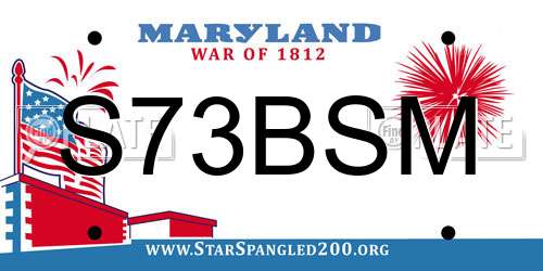 S73BSM Maryland License Plate