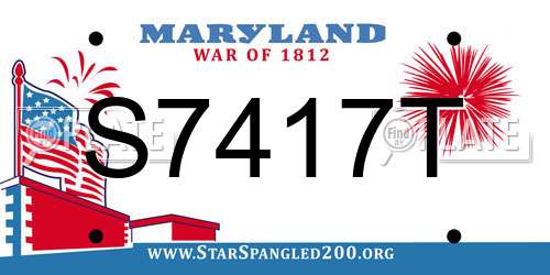 S7417T Maryland License Plate