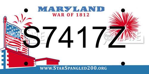 S7417Z Maryland License Plate