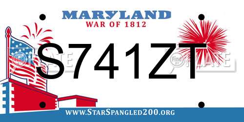 S741ZT Maryland License Plate