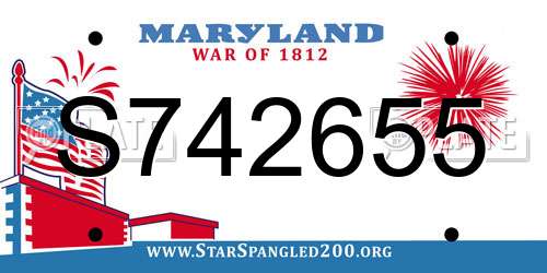 S742655 Maryland License Plate