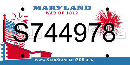 S744978 Maryland License Plate