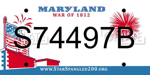 S74497B Maryland License Plate